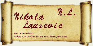 Nikola Laušević vizit kartica